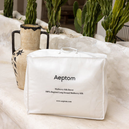 Mulberry Silk-filled Duvet Insert with Organic Cotton Shell