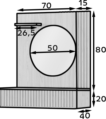 Entsian Oak Wood Paneled Floating Vanity w/Mirror - Artisan Oak