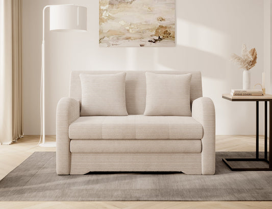 Ario Condo Style 2 Seater Storage Sleeper Sofa - Beige