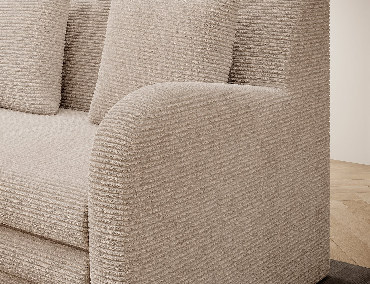 Ario Condo Style 2 Seater Storage Sleeper Sofa - Beige