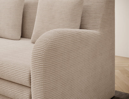 Ario Condo Style 2 Seater Storage Sleeper Sofa - Beige