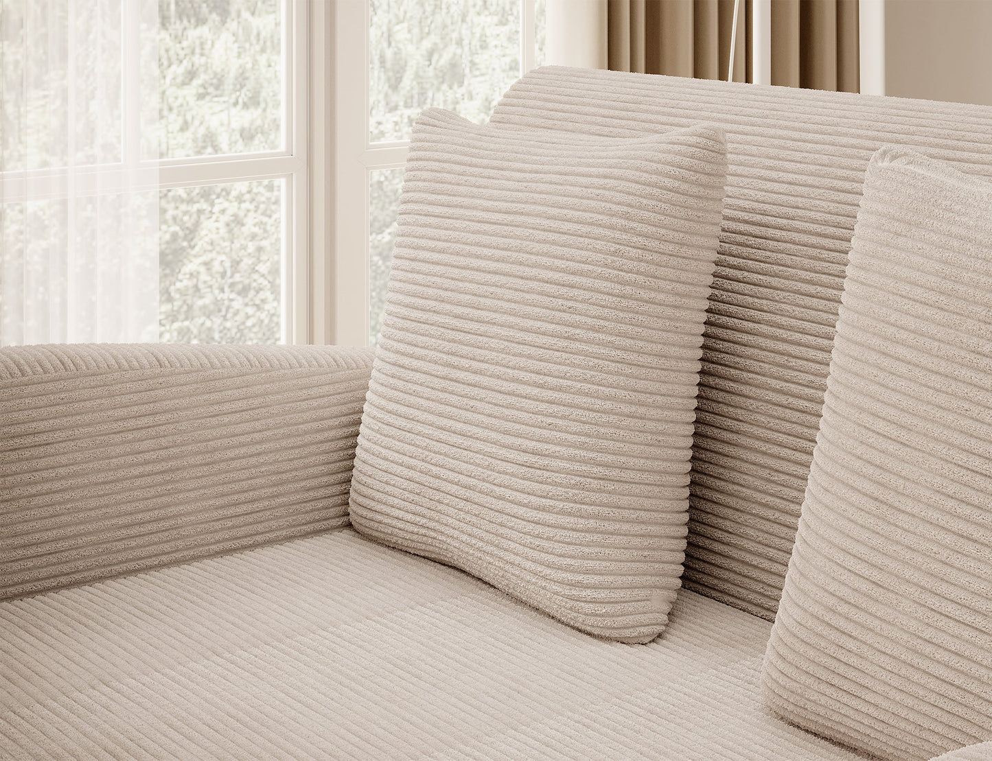 Ario Condo Style 2 Seater Storage Sleeper Sofa - Beige