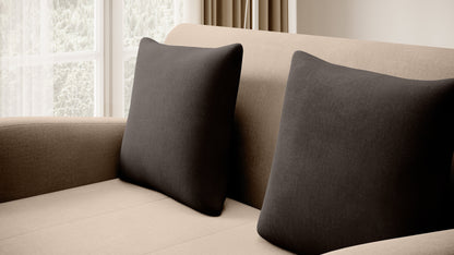 Ario Condo Style 2 Seater Storage Sleeper Sofa - Beige/Brown