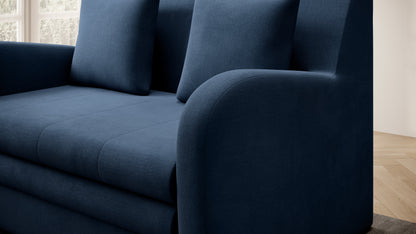 Ario Condo Style 2 Seater Storage Sleeper Sofa - Blue