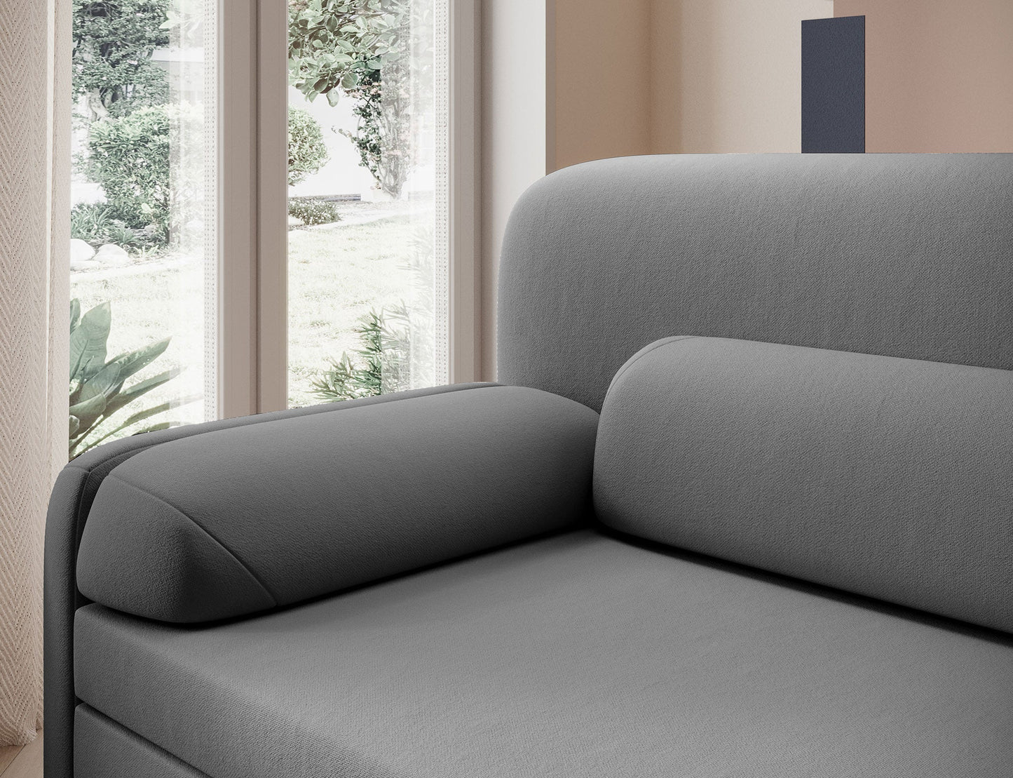 Elioss 3 Seater Storage Sleeper Sofa - Dark Grey