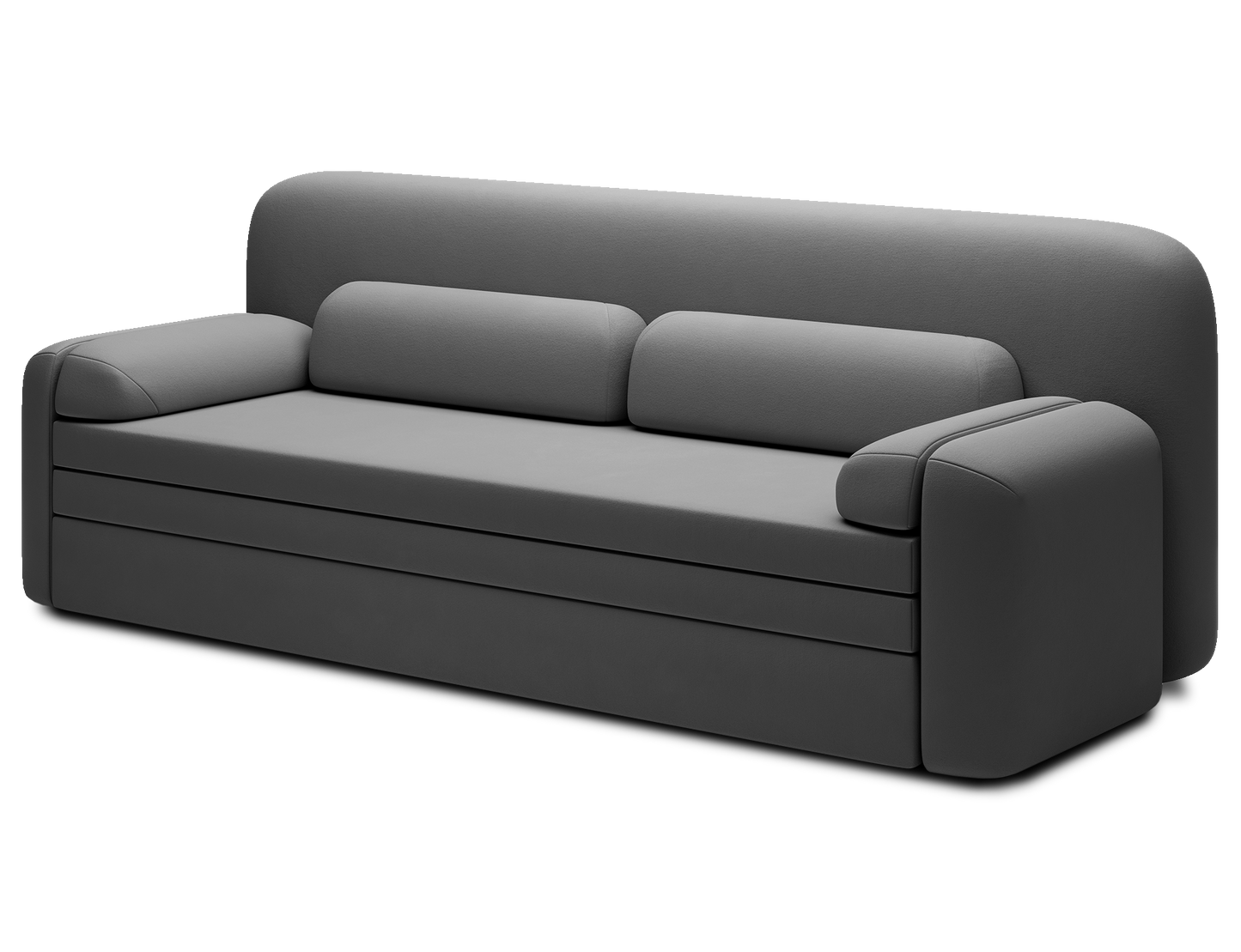 Elioss 3 Seater Storage Sleeper Sofa - Dark Grey