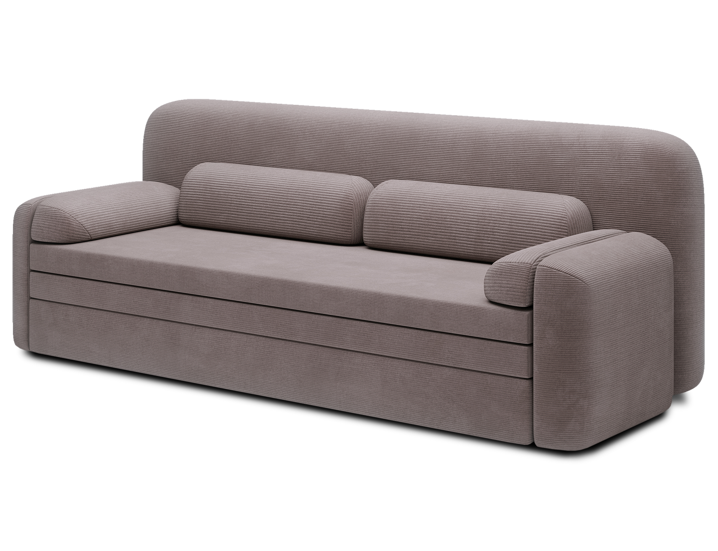 Elioss 3 Seater Storage Sleeper Sofa - Fudge Brown