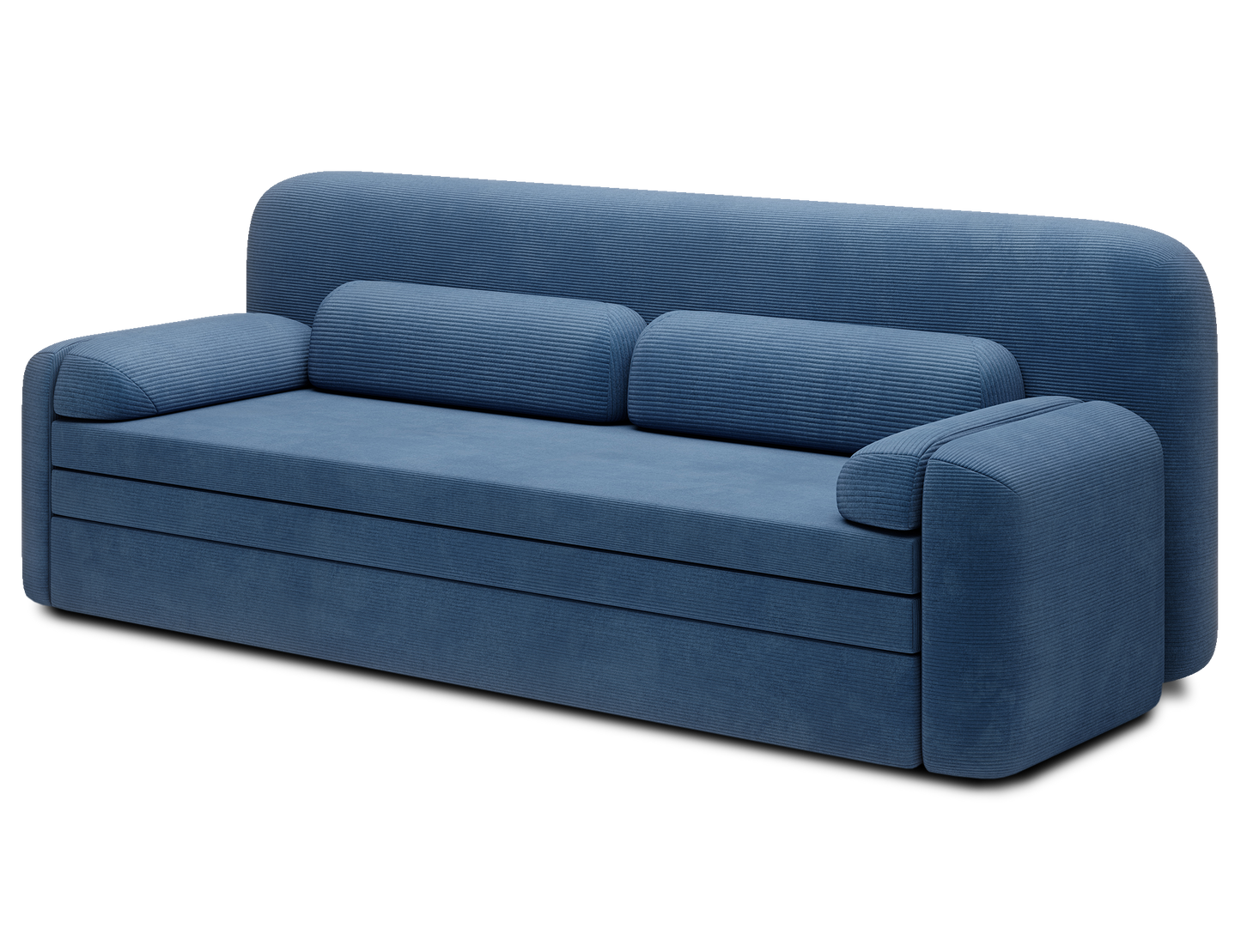 Elioss 3 Seater Storage Sleeper Sofa - Blue