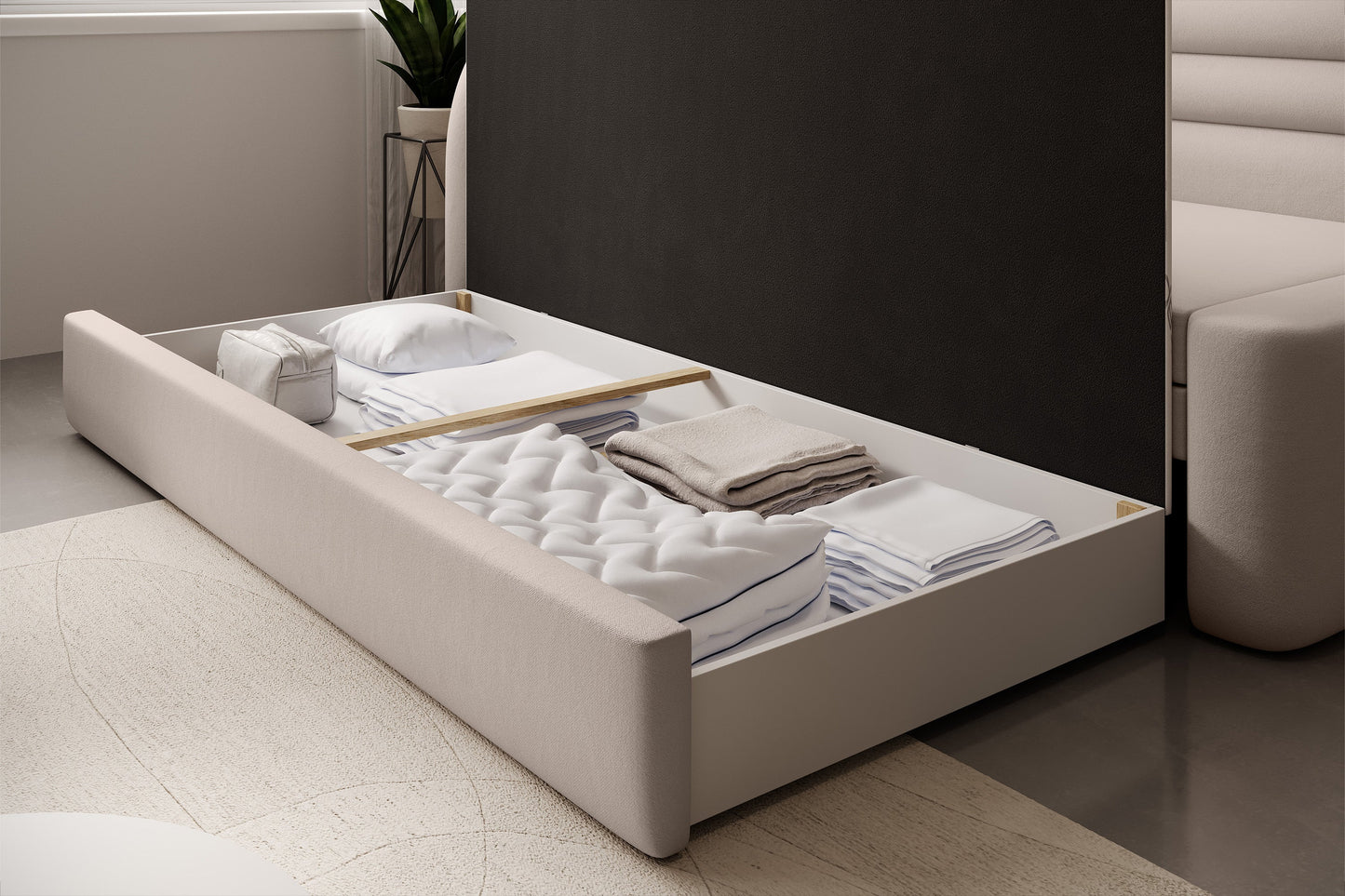 Fabillo Storage Sleeper Sofa - Beige