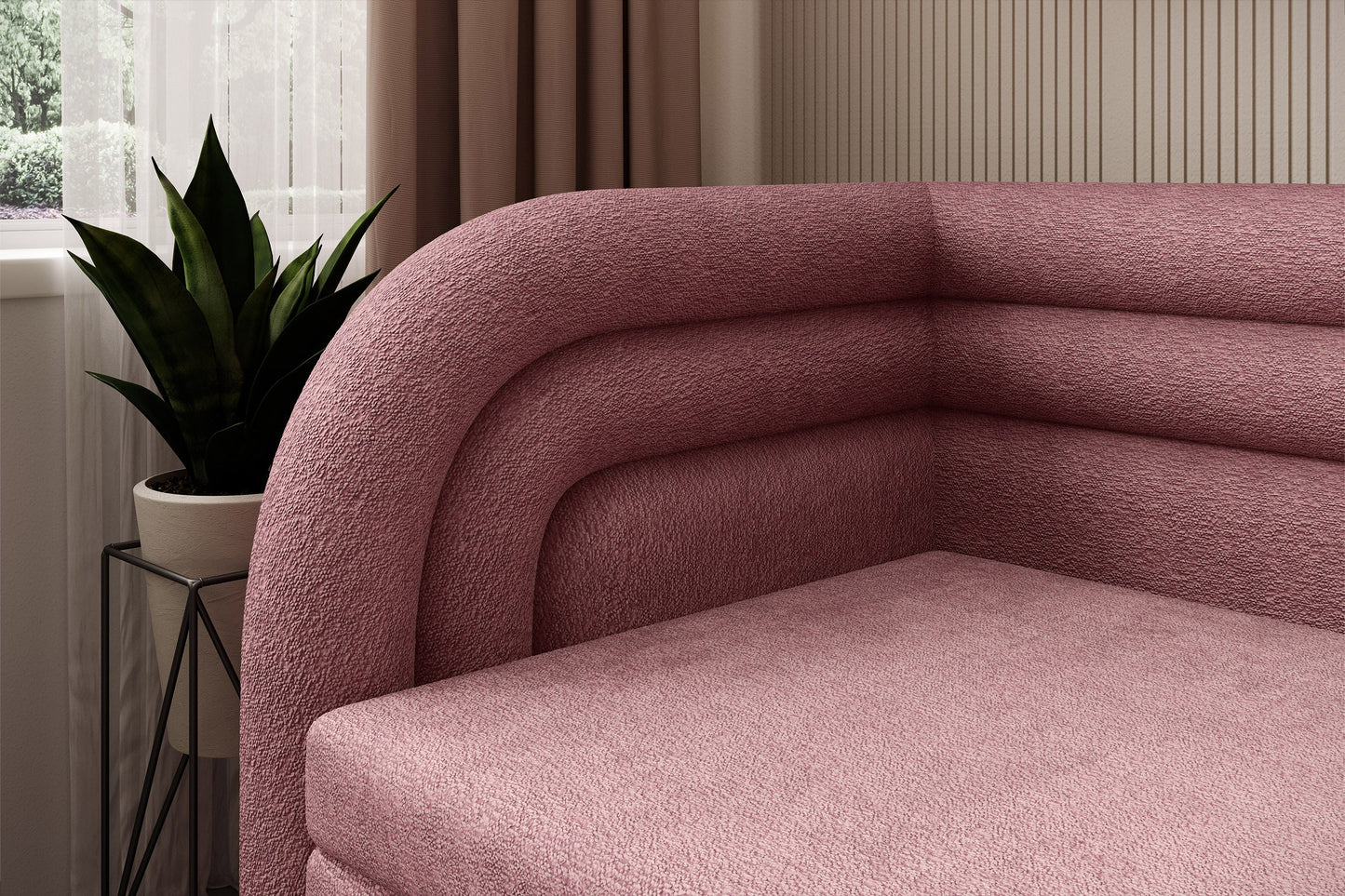 Fabillo Storage Sleeper Sofa - Blush