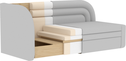 Fabillo Storage Sleeper Sofa - Blush