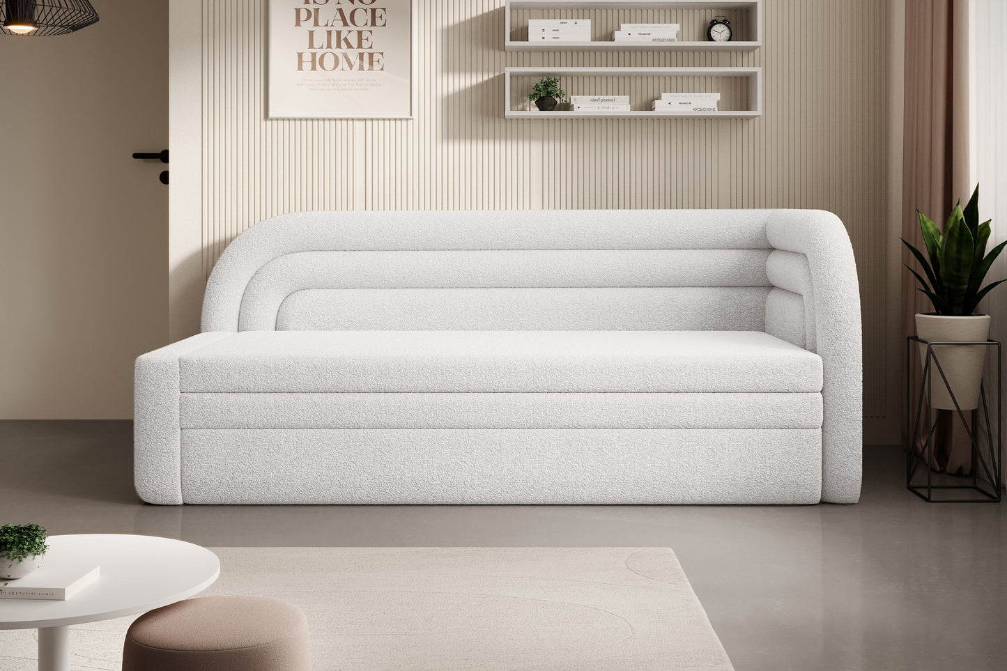 Fabillo Storage Sleeper Sofa - Pearl White