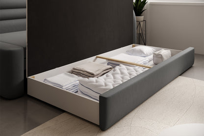 Fabillo Storage Sleeper Sofa - Dark Grey