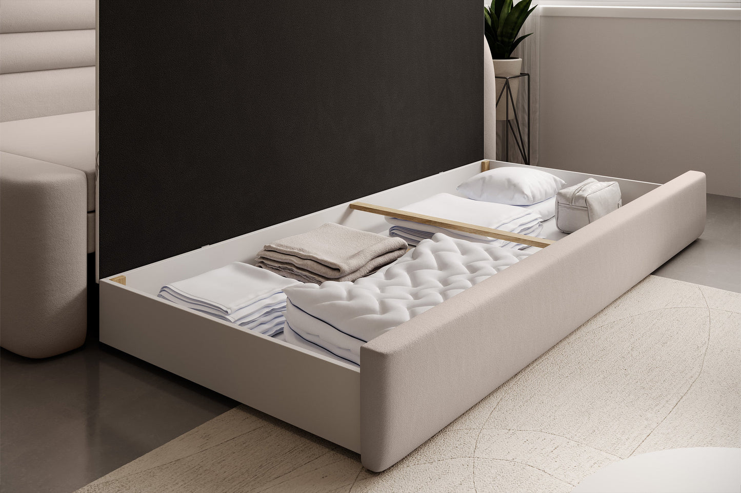 Fabillo Storage Sleeper Sofa - Beige