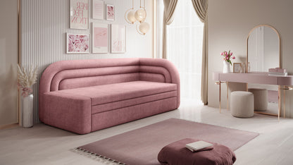 Fabillo Storage Sleeper Sofa - Blush