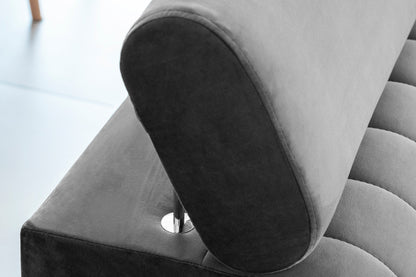 Laurence 3 Seater Velvet Sleeper Sofa - Light Grey