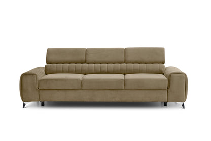 Laurence 3 Seater Velvet Sleeper Sofa - Beige