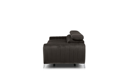 Laurence 3 Seater Velvet Sleeper Sofa - Dark Brown