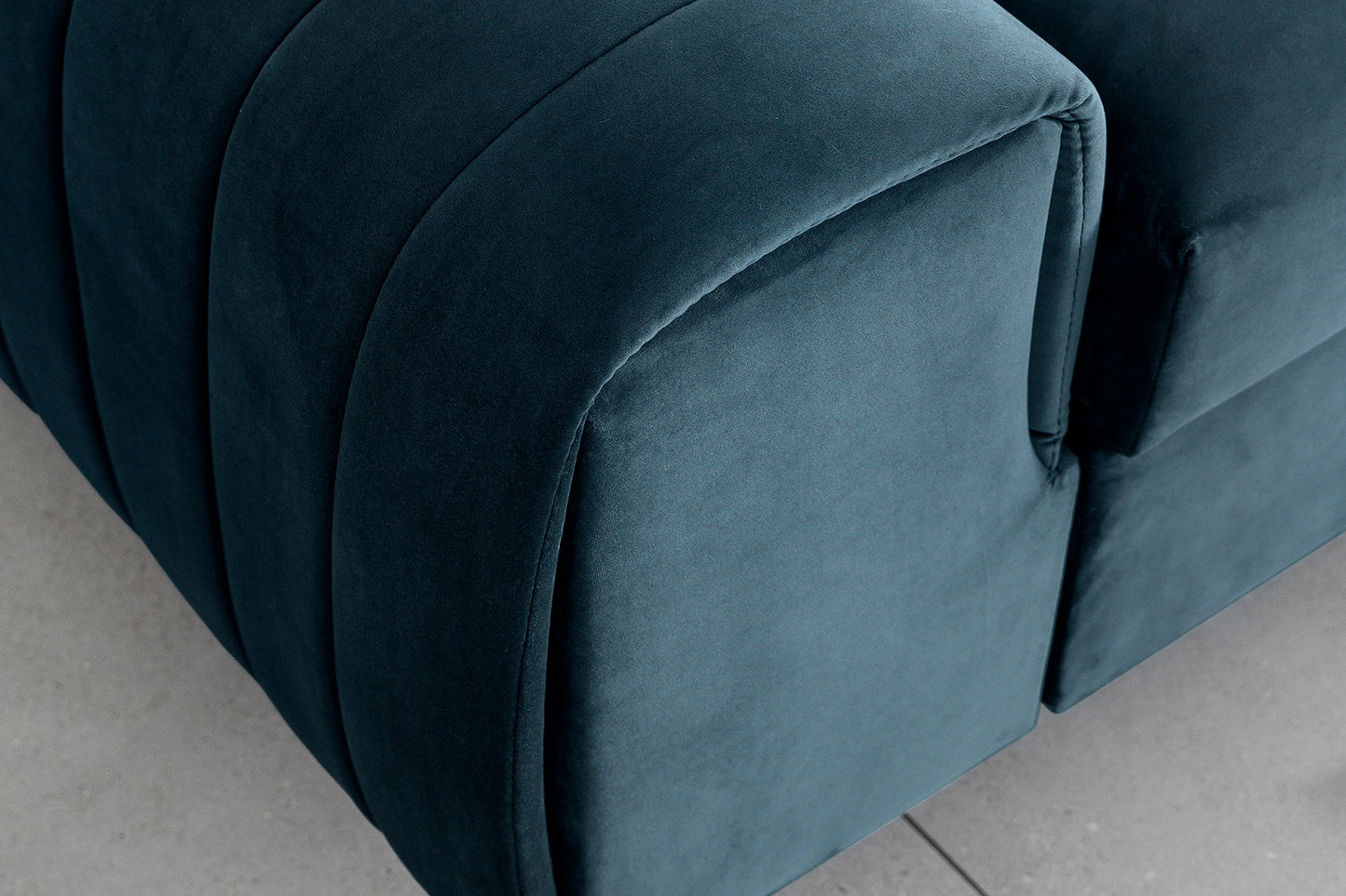 Laurence 3 Seater Velvet Sleeper Sofa - Teal Blue