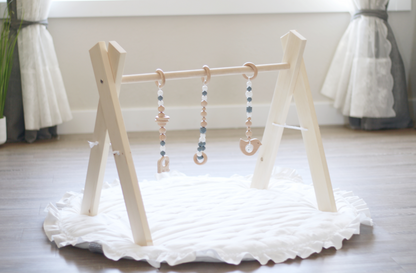 Wooden Baby Gym + Toys