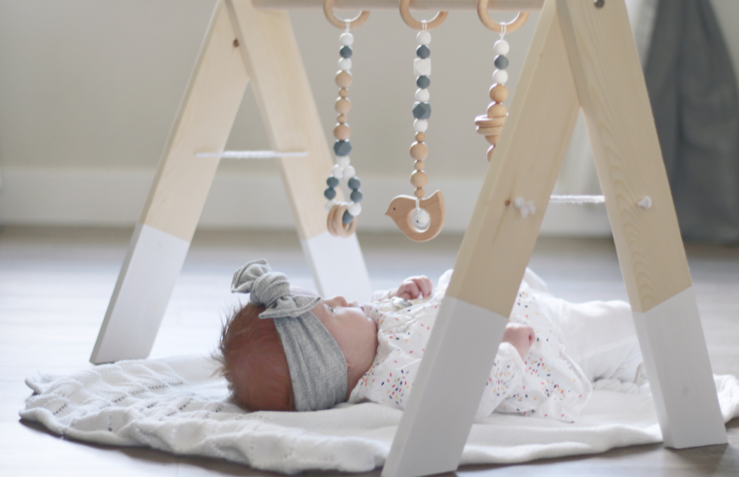 Wooden Baby Gym + Toys