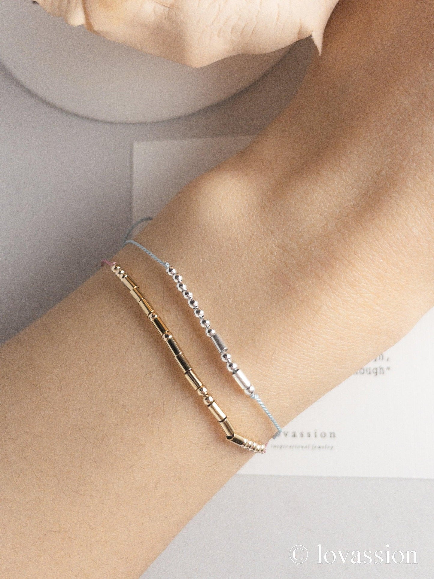 14K Sister Bracelet | Morse Code Jewelry