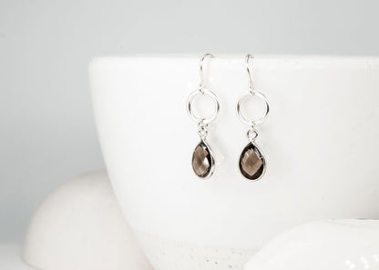 Smoky Quartz Stone Earrings