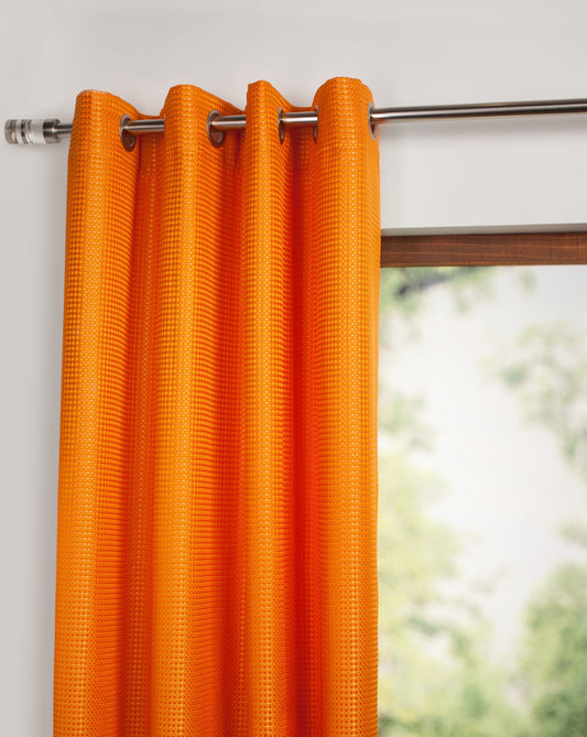 Jazz Solid Jacquard Light Filtering Grommet Curtain