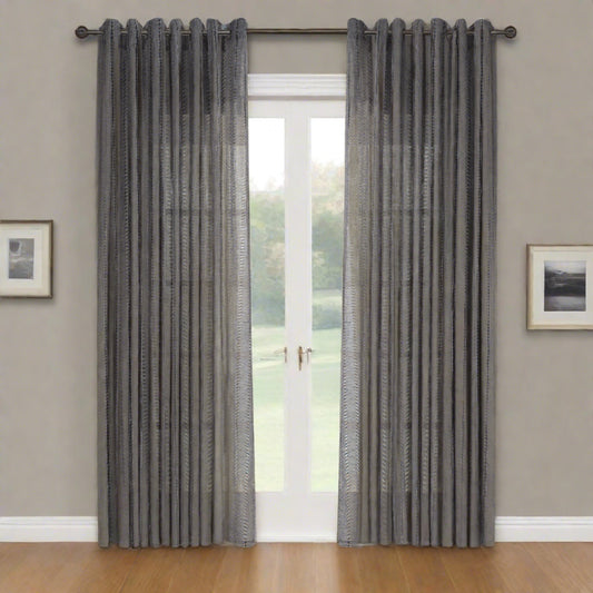 Boca Jacquard Semi Sheer Grommet Curtain