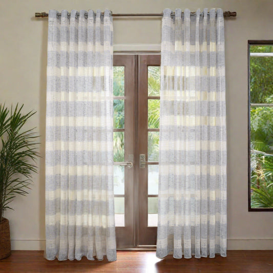 Geneva Jacquard Sheer Grommet Curtain