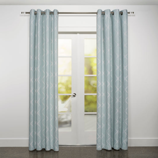 Jade Diamond Jacquard Dim Out Grommet Curtain
