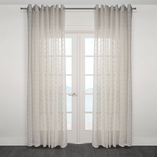 Via Rustic Inspired Wide Width Sheer Curtain 108"x 95"