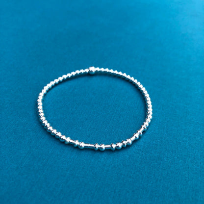 Strength Morse Code Bracelet Stack