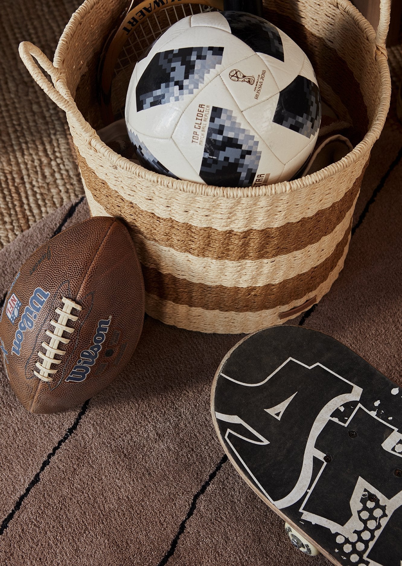 Circle Rug - Striped - Choko