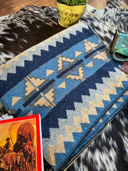 Blue & Tan Southwestern Blanket