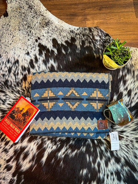 Blue & Tan Southwestern Blanket