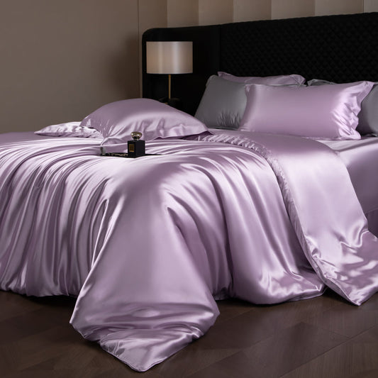 Lustre Luxe Elegant Duvet Set - Taro Purple