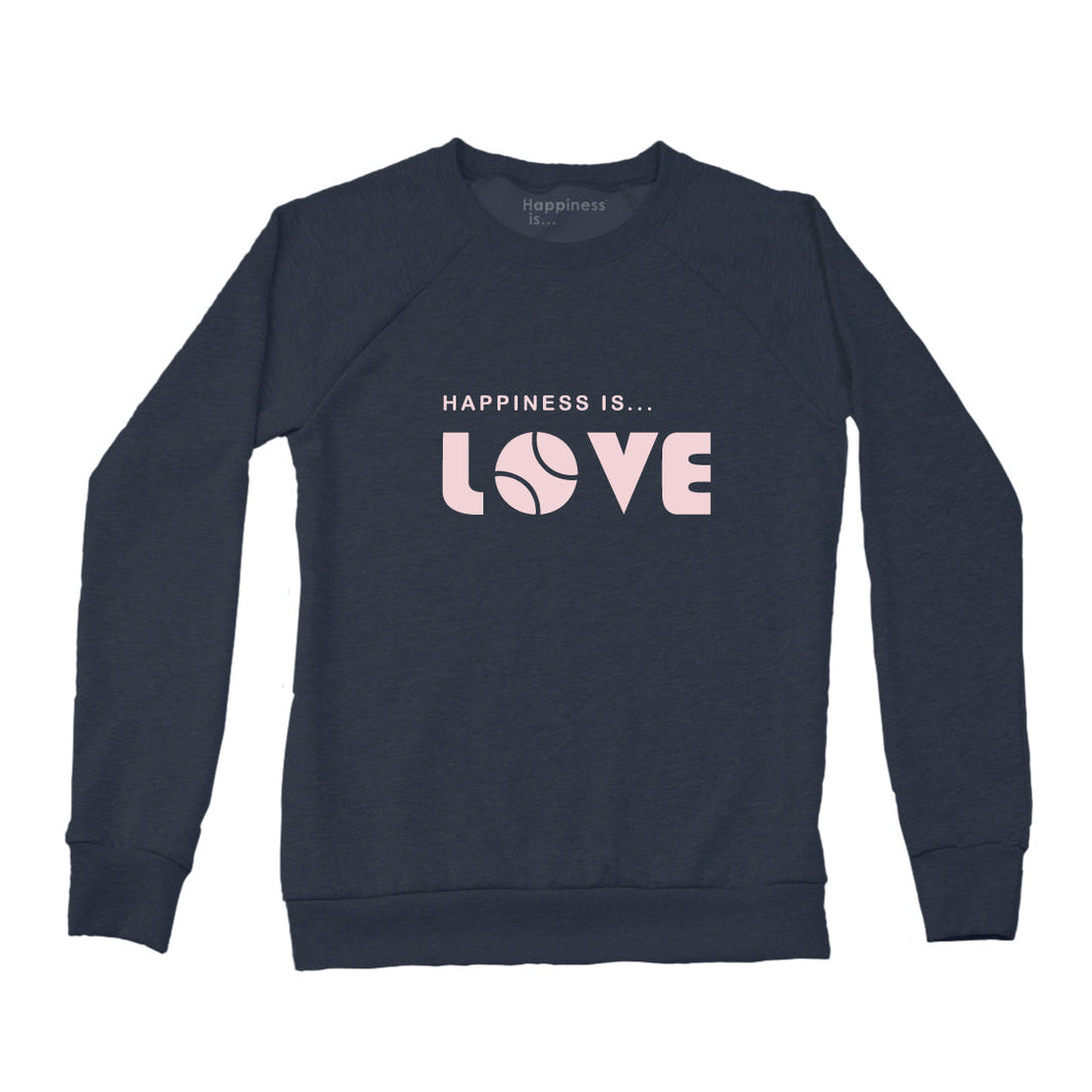 Women's Tennis Love Crew Sweatshirt, True Navy
