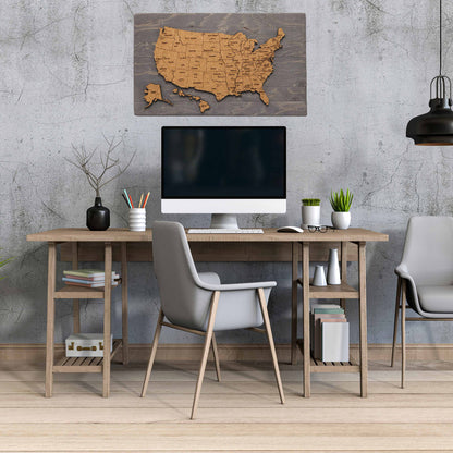 United States Travel Map | 24 x 14