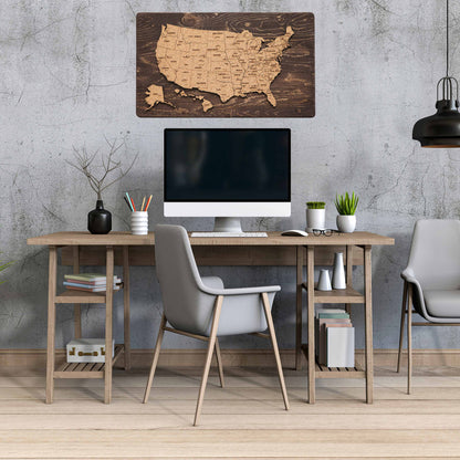 United States Travel Map | 24 x 14