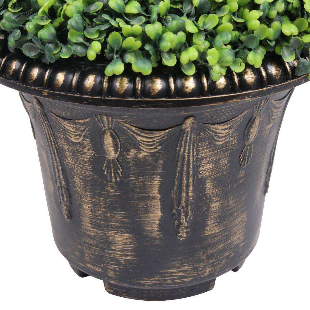 Wells Faux Potted Spiral Boxwood Topiary Plant (Multiple Sizes)