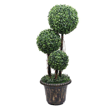 Whitby Faux Potted Boxwood Topiary Plant (Multiple Sizes)