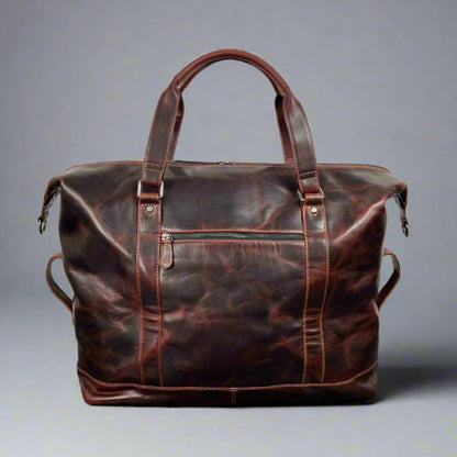 Manhattan Luxury Leather Travel Duffle Bag