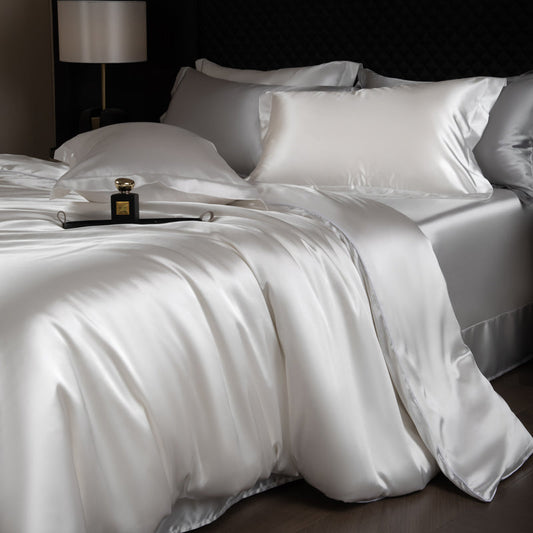 Lustre Luxe Elegant Duvet Set - White