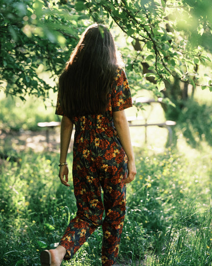 Women's Wild Peonies Print Jumpsuit