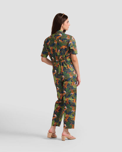 Women's Wild Tigers Print Jumpsuit