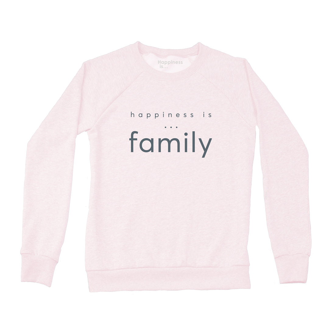 Women's Family Crew Sweatshirt, Ballet Pink