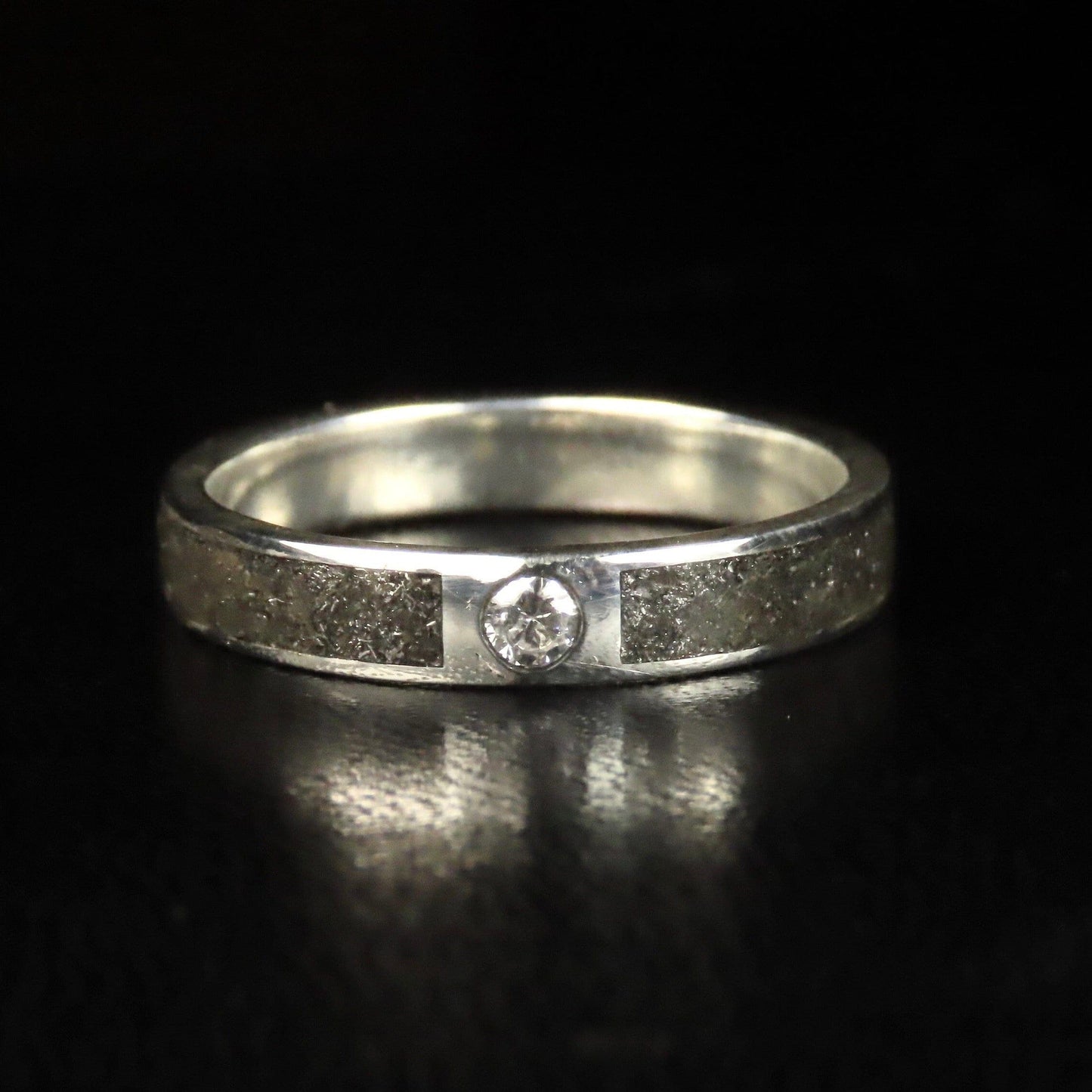 Bague Poussières d'étoiles - Météorite - Moissanite