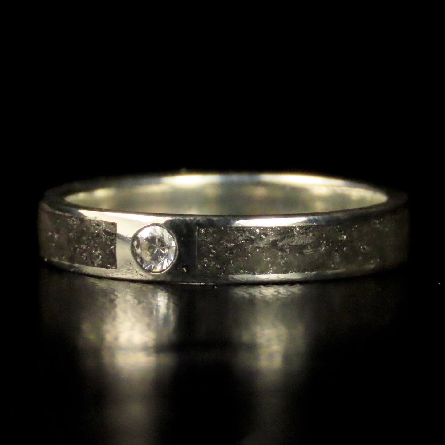 Bague Poussières d'étoiles - Météorite - Moissanite