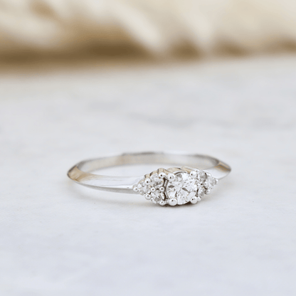 Bague Cluster en or 14K -18K ou platine et diamants